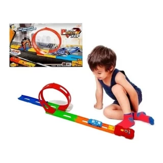 Super Pista Looping 360 Lançador Carrinho Tipo Hotwheels em Oferta na Shopee