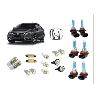 Kit 19 Lampadas Farol +milha +leds Honda New Civic 2015 2016