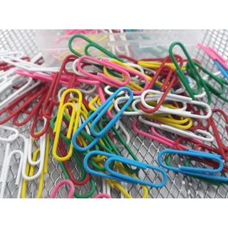 Clips de papel Coloridos Caixas 100 unidades 8x28mm Tamanho Médio