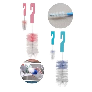 Kit Escova limpar mamadeira e bico buba menina menino