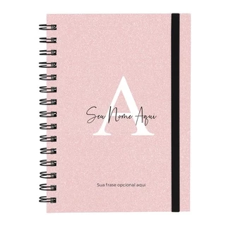 Caderno Personalizado Feminino Plus Areia Sand Cores 100 Fls 14x20 cm