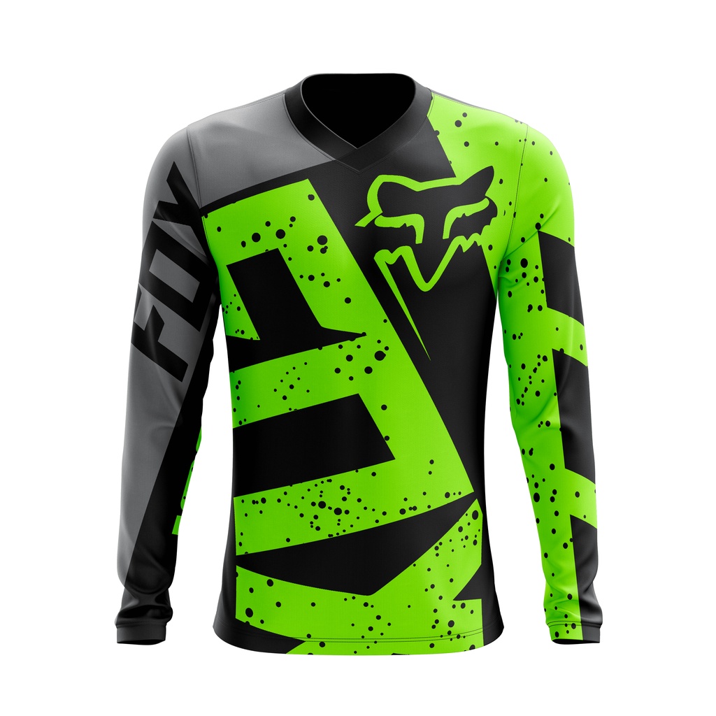 Camiseta Motocross Manga Longa Dry Fit Uv 50 Fox Shopee Brasil