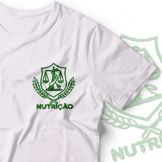 Camisa Nutrição Bordada Símbolo Nutrição em Malha PV Antipiling Faculdade de Nutrição T-Shirt Tshirt Camisa