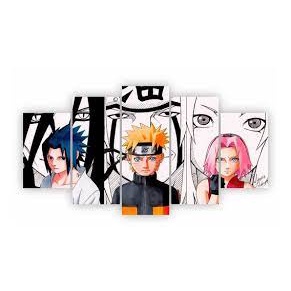 Quadro decorativo emoldurado sasuke taka naruto classico retroPara