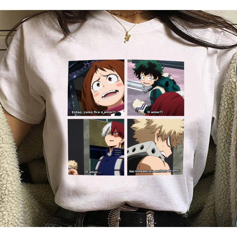 Camiseta Boku No Hero Personagens My Hero Academia