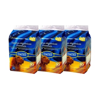 Tapetes Higiênicos para Cães Chalesco 90x60cm Combo 3=90 Un