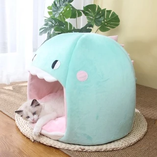 Cama De Gato Cachorro Casa Almofada Dobrável Para Interior Lavável Ninho De Estimação