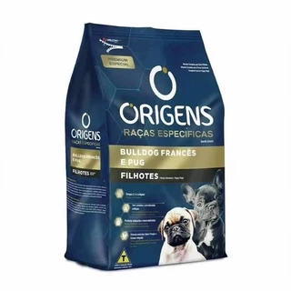 Ração Origens Premium Especial Raças Específicas Cães Filhotes Bulldog Francês e Pug 1kg