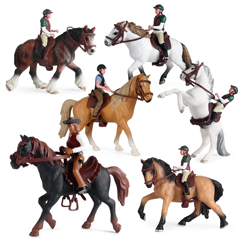 Totority 2 Conjuntos De Cavalos De Cavalaria Modelo De Jogo Infantil  Conjuntos De Decoração Miniaturas Cavaleiros Figura De Ação Guerreiro  Modelo De