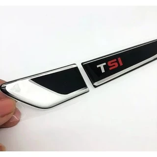 Par Emblema Lateral Paralama Vw Tsi Polo Up! Jetta Preto Tsi