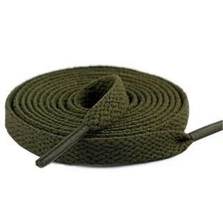 Par de Cadarço Flat Tradicional Verde Militar 180cm