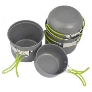 conjunto de panelas para camping 4 peças