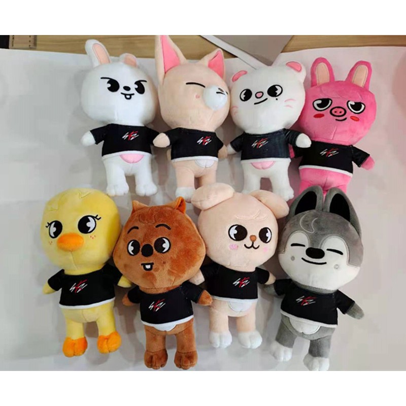 8pcs/set Skzoo Plush Toys Stray Kids 20cm Stuffed Animal Plushies Doll Bbokari Leebit Wolf Chan Puppym Kids Adults Fans Gift