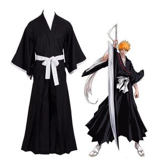 Traje De cosplay De Lixívia Kurosaki Ichigo Para Quimono Masculino Tradicional Japonês Adultos