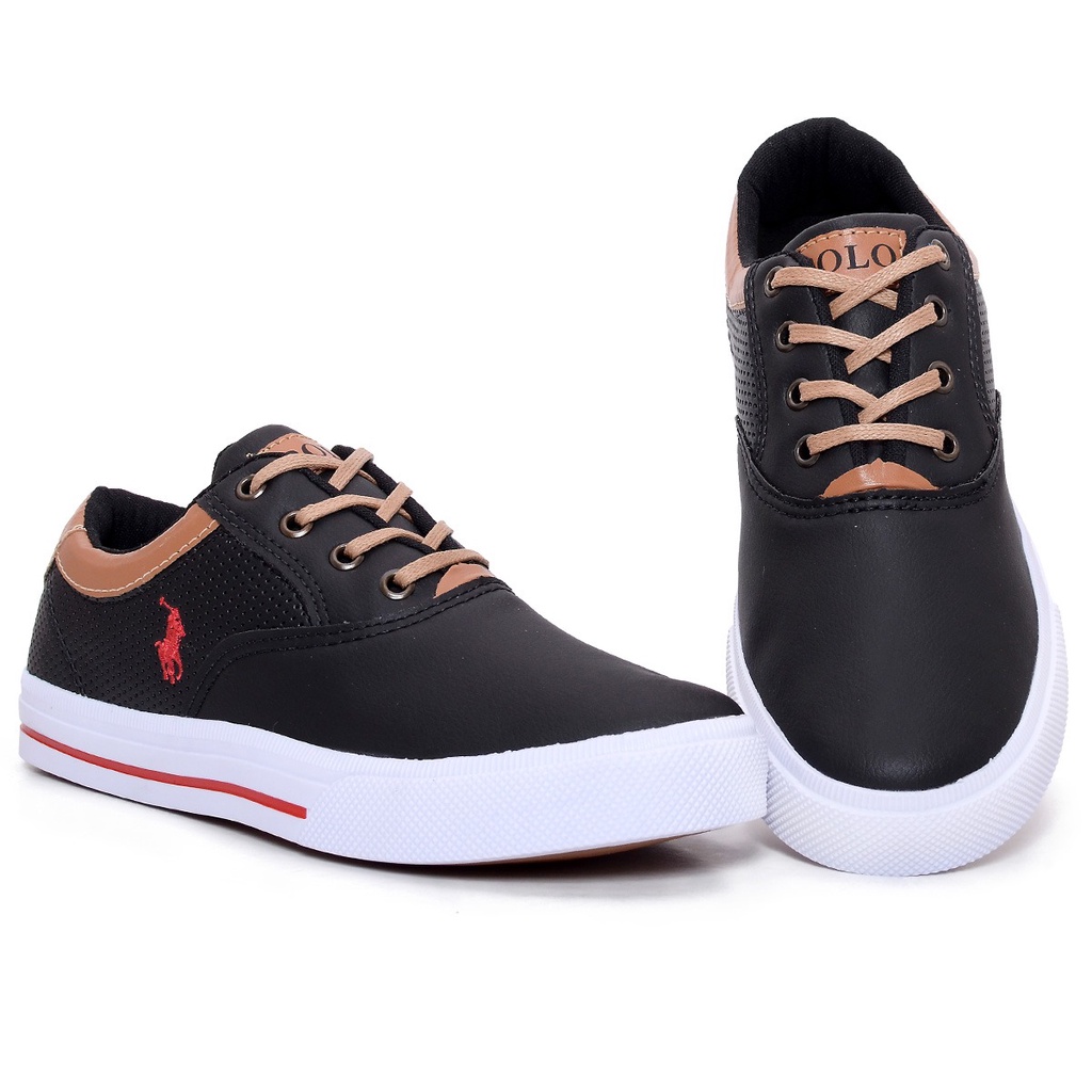 Tenis preto feminino store polo