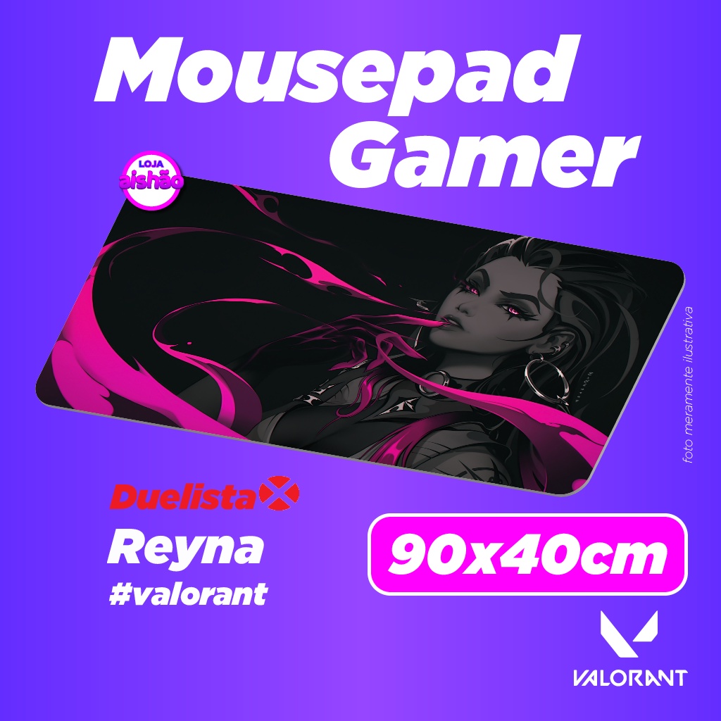 Mousepad Gamer Personalizado - Reyna Valorant - 90x40cm | Shopee Brasil