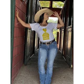 Blusa Feminina T Shirt Farm Sweet Farm Country Fazenda CS66