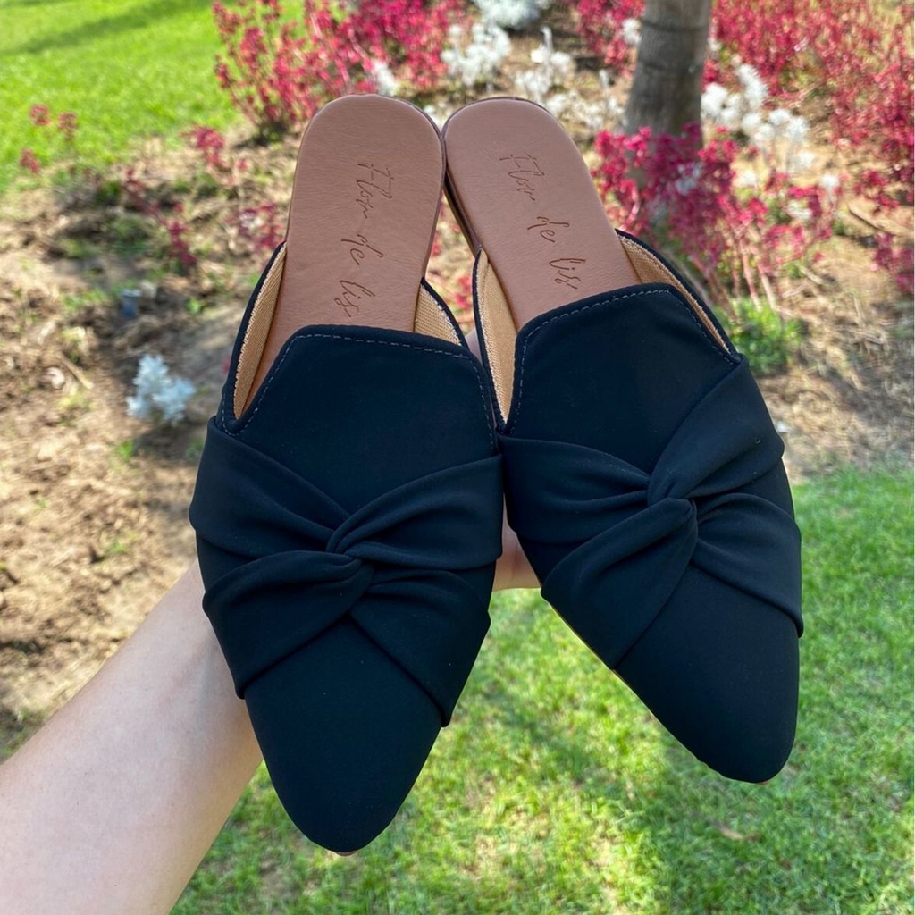 Sapatilha Feminino Mule Sapato Bico Fino Mocassim Rasteirinha