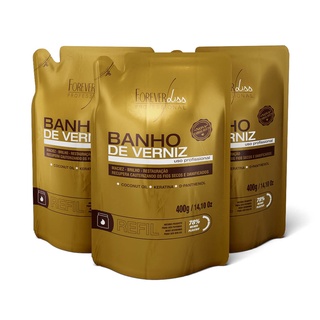 Combo 3 Refil Máscara Capilar Banho de Verniz Forever Liss