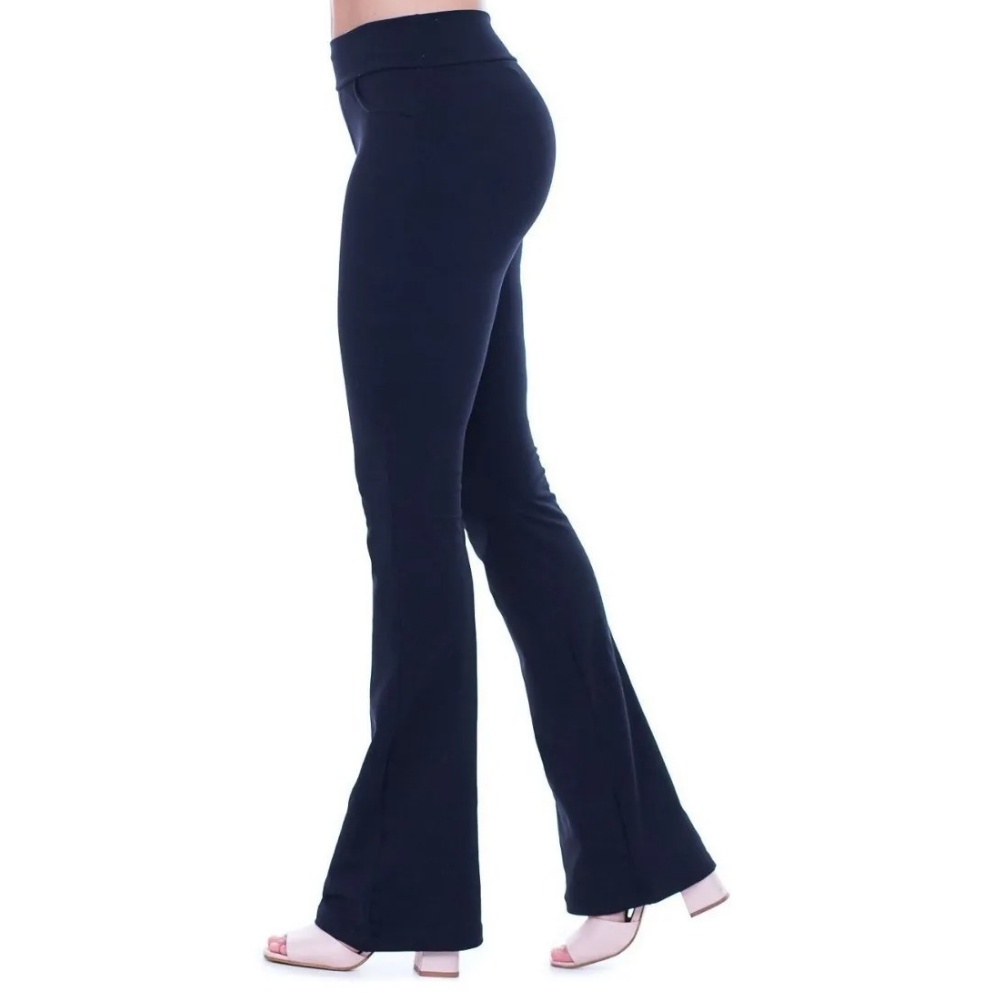 Calça Flare K2b Legging Cós Largo Tecido Grosso Bailarina