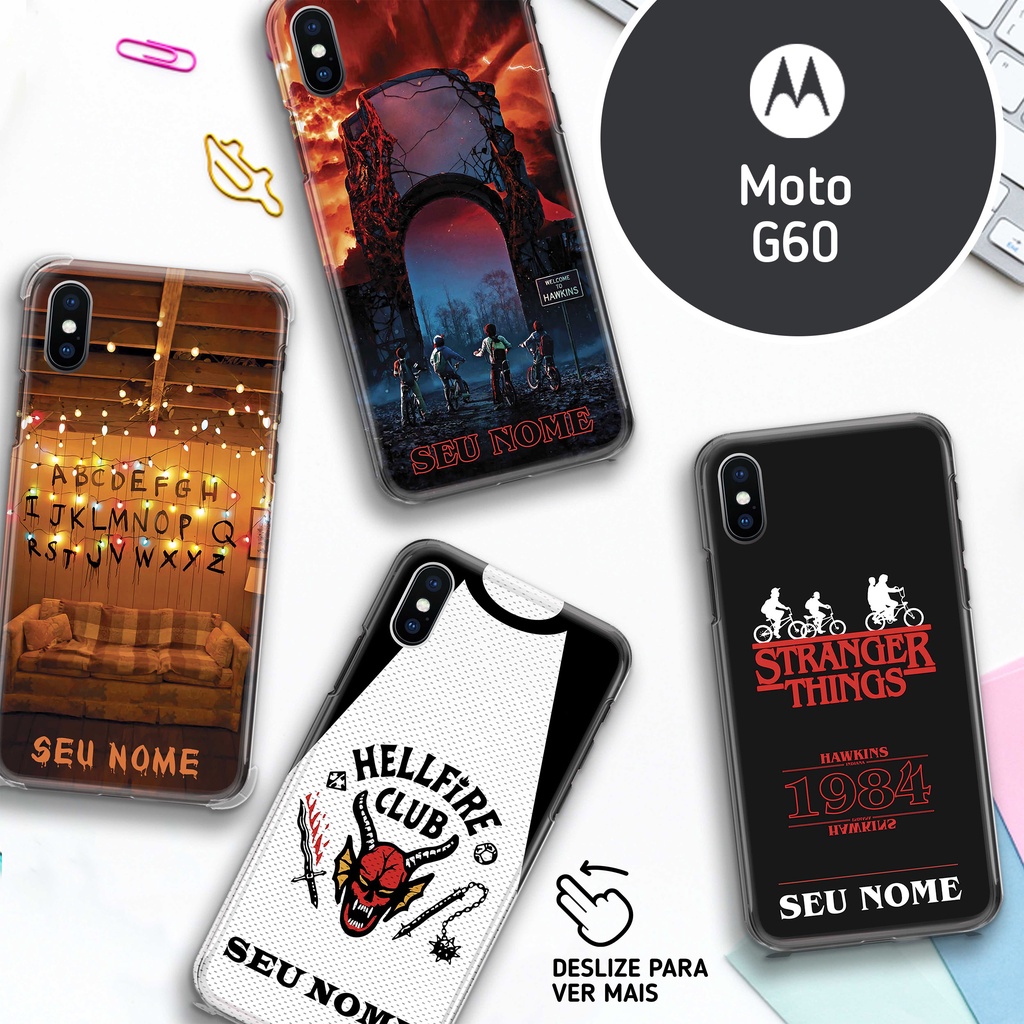 Capa Capinha - Moto G60 - Stranger Things Personalizada com nome