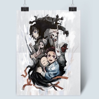 Poster Kimetsu no Yaba Tanjiro Kamada Demon Slayer Nezuko Zenitsu Inosuke  Giyu Kocho Hotaru Haganezuka A3 Para quadros sem Moldura Posteres Cartaz