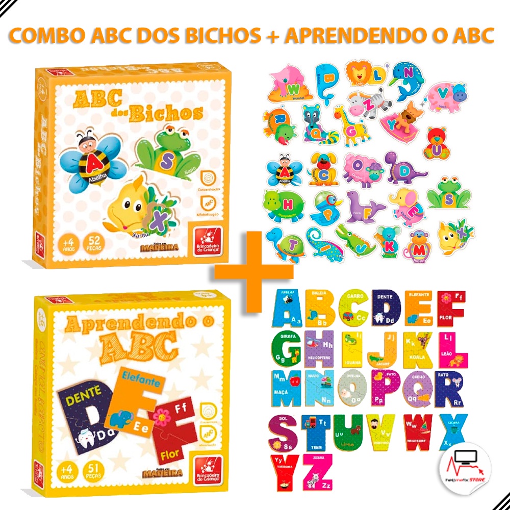 Kit 6 Jogos Educativos Ajuda Na Alfabetização Infantil Mdf