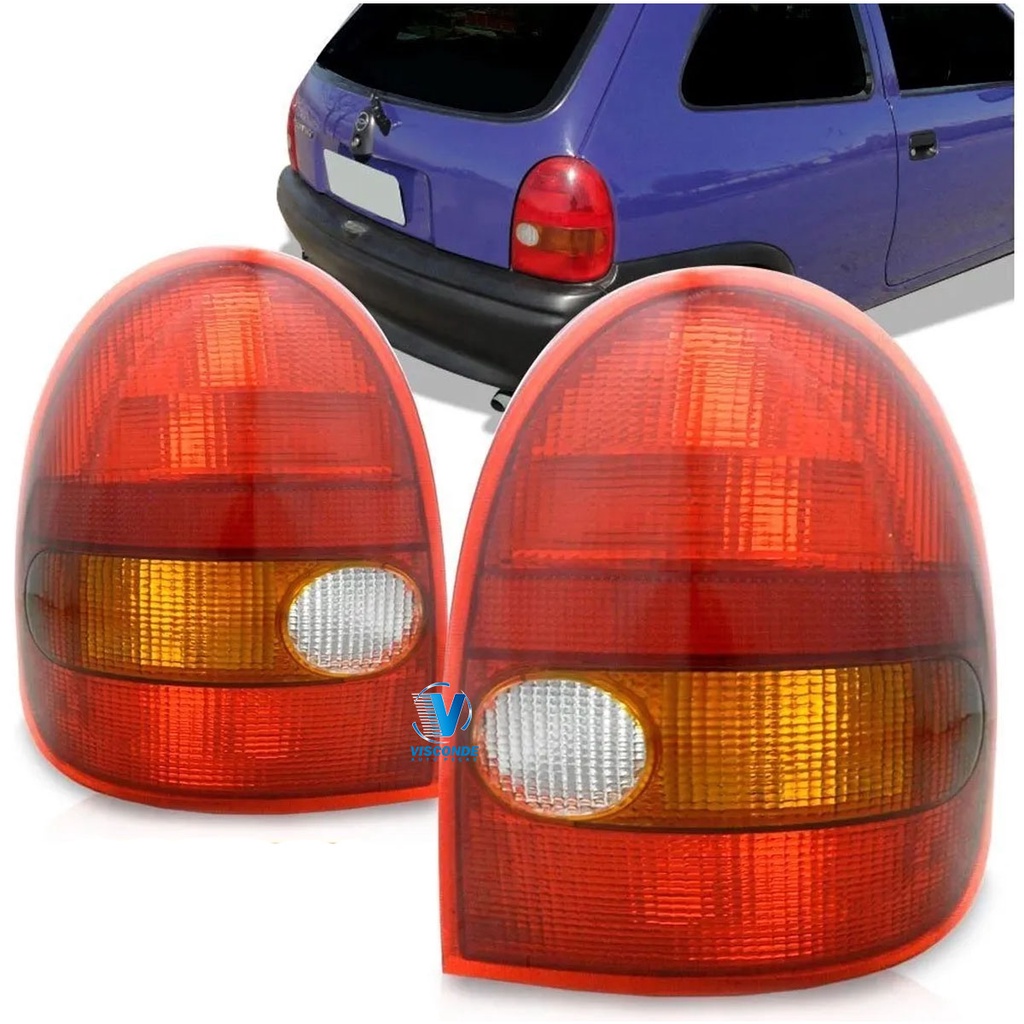 Par Lanterna Traseira Corsa Wind 94 95 96 97 98 99 Tricolor | Shopee Brasil