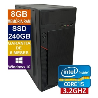 Pc Cpu Intel Core i5 2400 + Ssd 240gb, 8gb Memória Ram