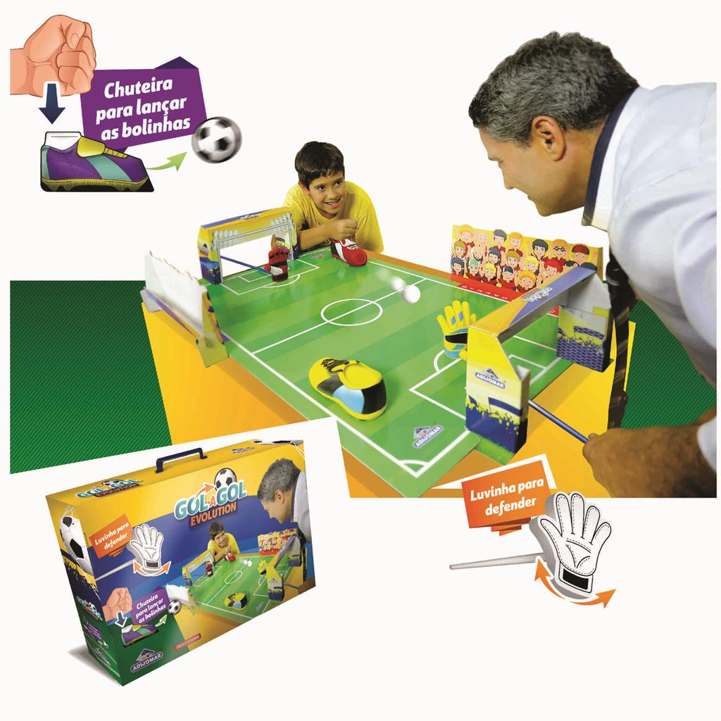 Tabuleiro Futebol Gol A Gol Brinquedo Menino Menina Jogo De Mesa ...
