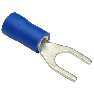 TERMINAL GARFO ISOLADO 1,0 A 2,5MM² M5 AZUL PCT 10 UNIDADES