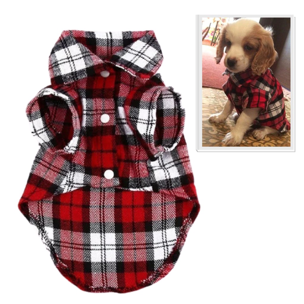 Camisa Xadrez de Tactel para Cachorro - Elite Moda Pet