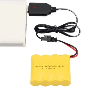 Carregamento Ouro Carregador Bateria Usb Ni-Cd Ni-Mh Sm-2P Adaptador Tomada 4.8v 250ma Saída Carro Brinquedos