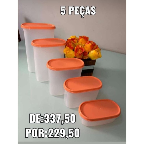 kit de Modulares Ovais- Tupperware | Shopee Brasil