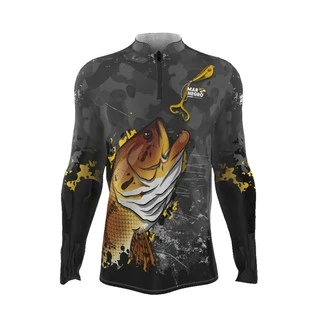 Camisa de Proteção Solar UV Traíra - Mar Negro em Oferta na Shopee