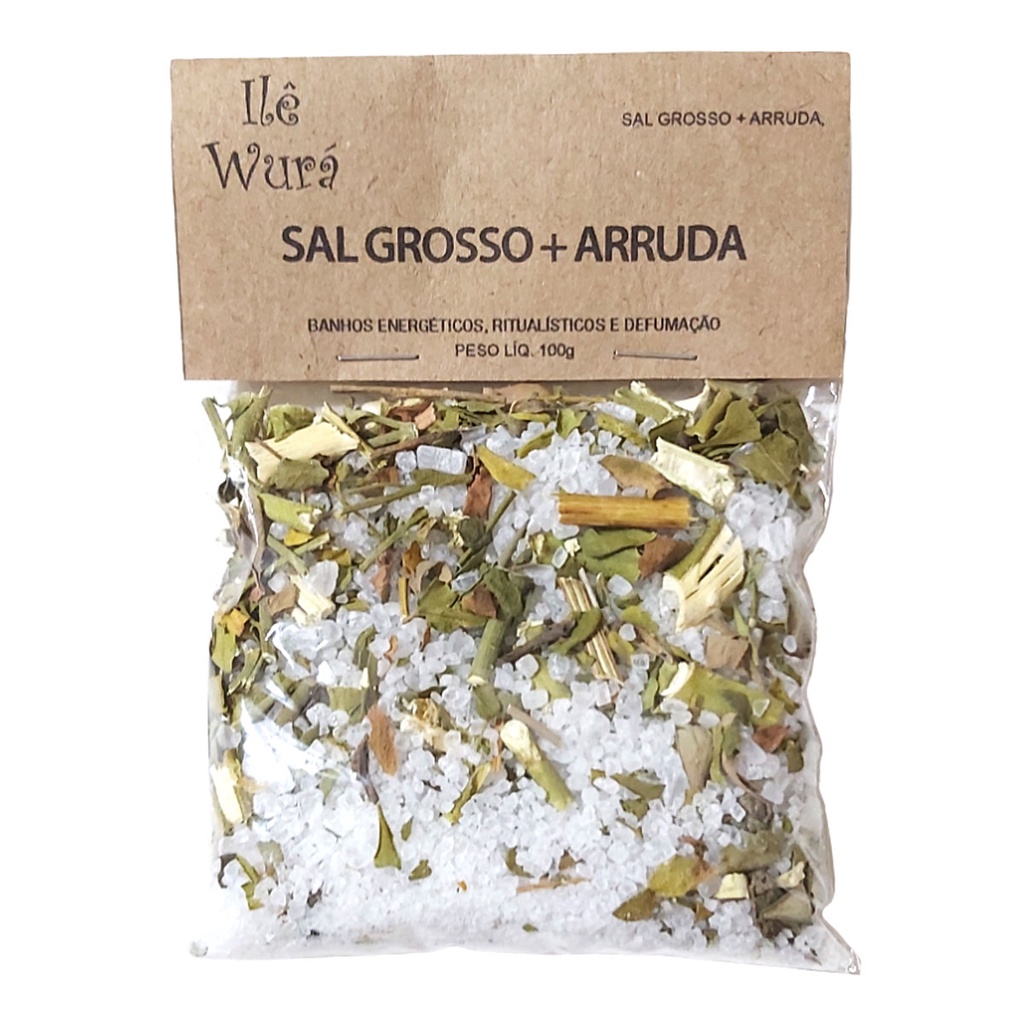 Banho de Descarrego de Sal Grosso com Arruda | Shopee Brasil