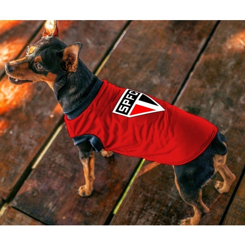 Roupa Pet São Paulo Time De Futebol Para Cachorro Cães Gato (pp/p/m/g)