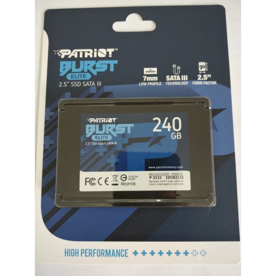 HD ssd Patriot Burst 240gb Sata 3 540mb/s – Lacrado