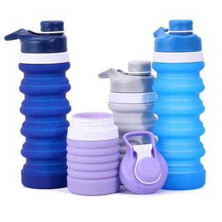 Garrafa Ecológico Retrátil De Silicone Bpa Free 550ml Prático Portátil Ecológico Sustentável PROMOÇÃO