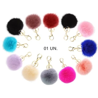Chaveiro De Pompom Grande Felpudo Pelúcia Cores em Oferta na Shopee