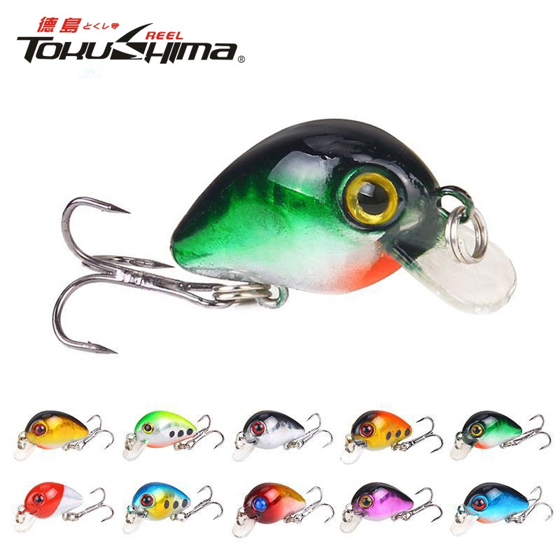 CrankBait Lure Para Pesca Isca Flutuante 1PCS 3cm/1.6g Giratória Equipamento De Acessórios Conjunto De SwimBait Mini Minnow