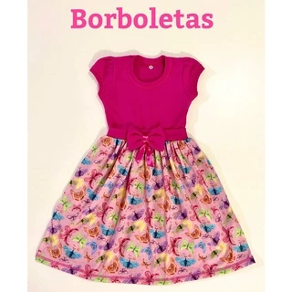 Vestido Festa Infantil Borboleta Menina