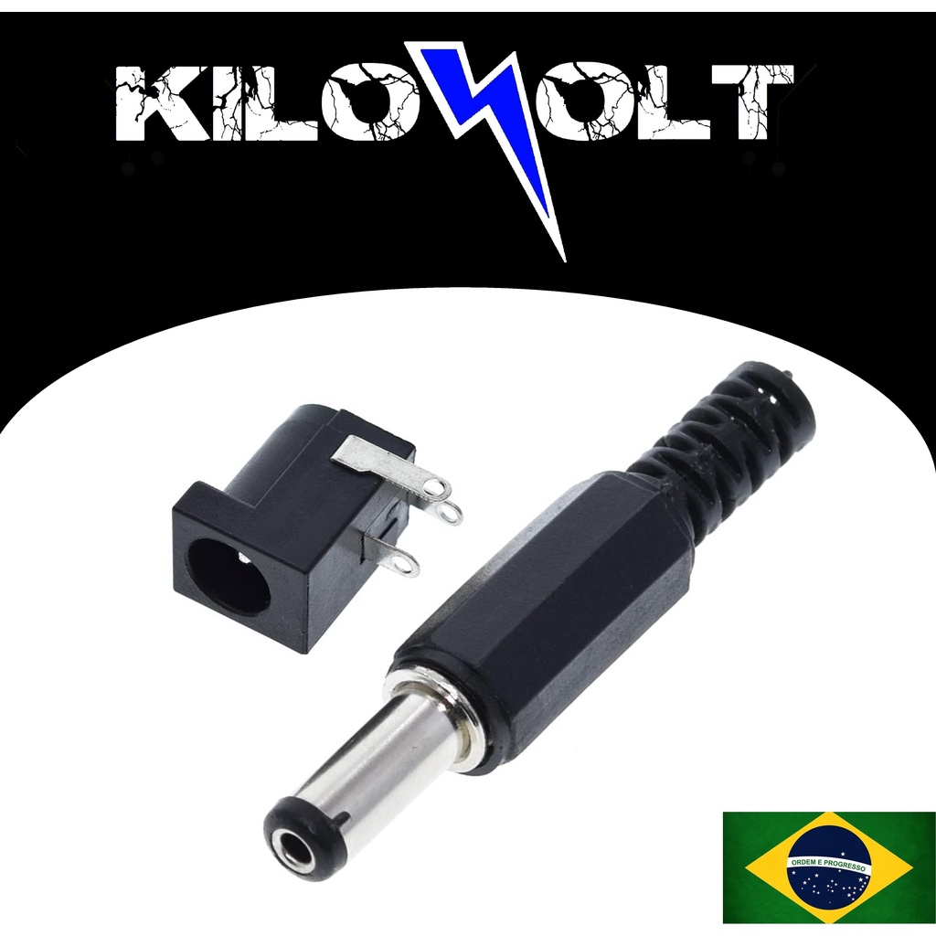 Par Conector jack 5.5 2.1mm
