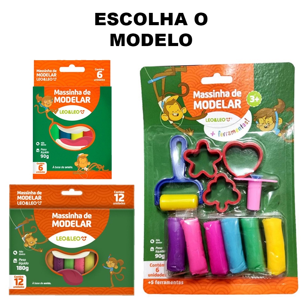 Massinha de Modelar - Leo e Leo (Escolha o Modelo) | Shopee Brasil