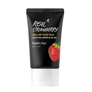 farmstay real strawberry peel off nose pack 60g