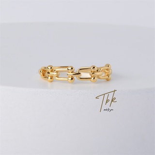 [Anel Aberto Ajustável TBK 18K De Ouro Para Mulheres 894R