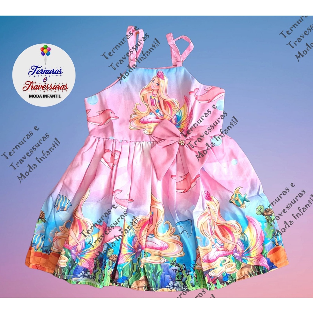 Vestido Barbie Sereia