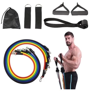 Kit Elásticos Extensores Home Fit Treino Funcional Pilates Band Ginastica Treino Em Casa e ao Ar Livre