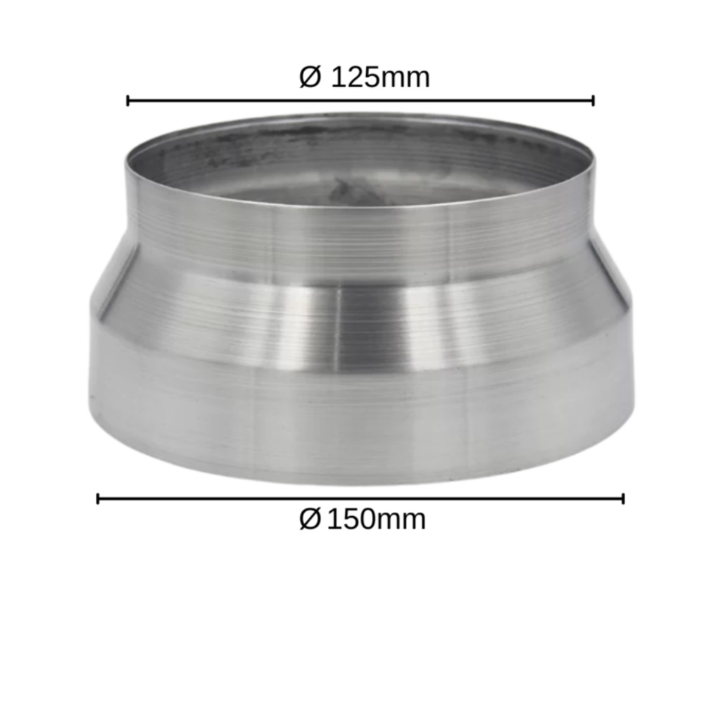 Adaptador Redutor De Duto 125mm Para 150mm