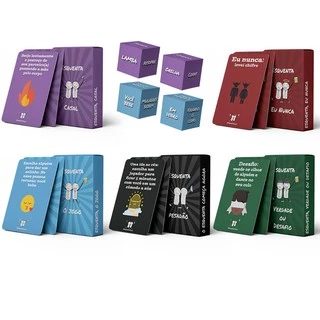 Kit 5 Esquentas + Dados Jogos de Festa